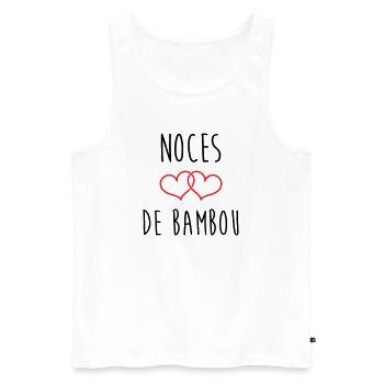 bamboo wedding 79 years of marriage - Men's Premium Organic Tank Top - white - Front - AI Model Male 178 light (178cm)