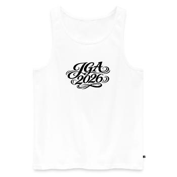 Jga 2026 Bachelor Party - Men's Premium Organic Tank Top - white - Front - AI Model Male 178 light (178cm)