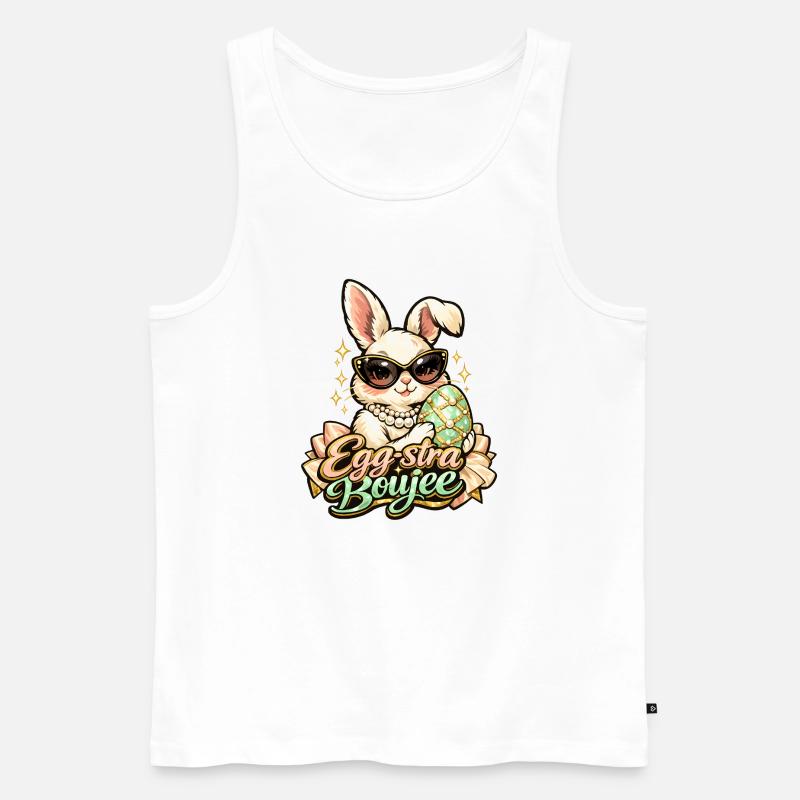 Egg-stra Boujee Easter Bunny Easter - Men's Premium Organic Tank Top - white