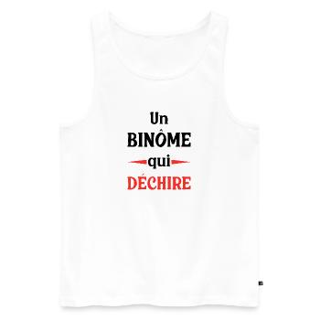 Un Binôme Qui déchire Pour homme pour Meilleur Ami - Débardeur bio Premium Homme - blanc - Devant - Michal (187cm)