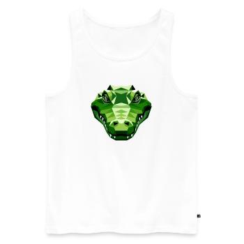 Crocodile Alligator Reptile Crocodile Love Crocodiles - Men's Premium Organic Tank Top - white - Front - Michal (187cm)