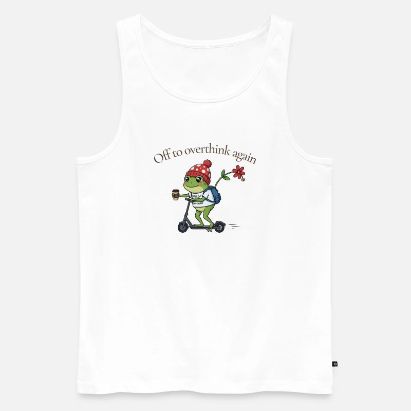 Toad-ally caffeinated frog - Men's Premium Organic Tank Top - white