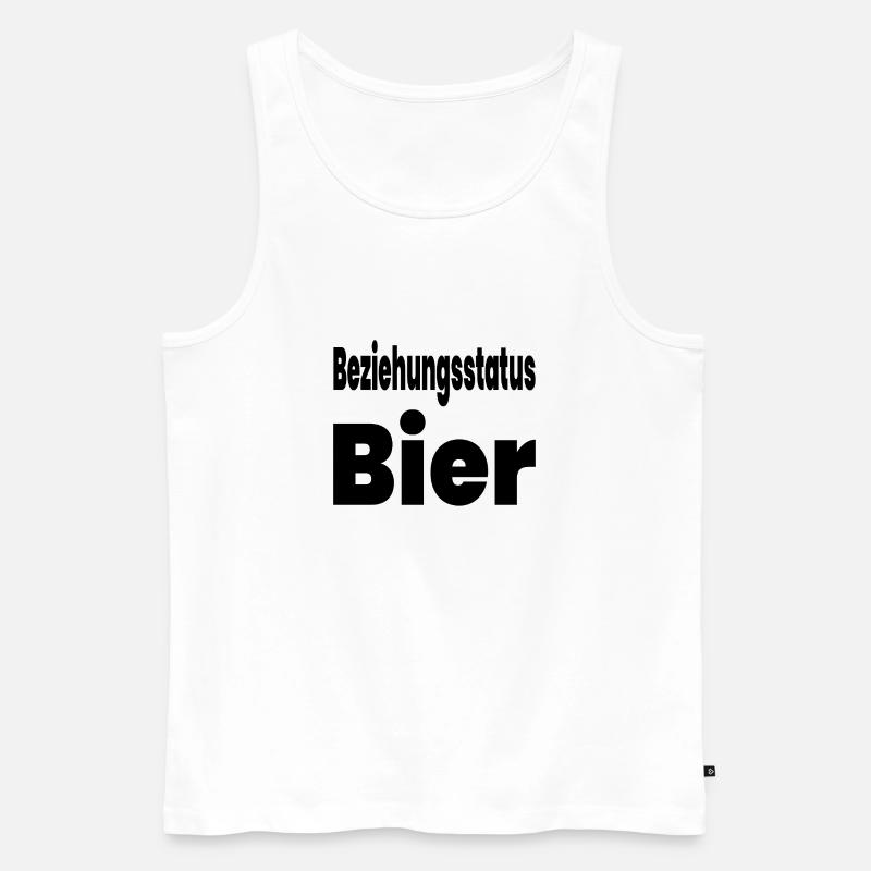 Bier - Männer Premium Bio Tank Top - Weiß
