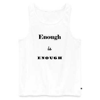 QUOTE. MESSAGE. HUMOR. FUNNY QUOTES - Men's Premium Organic Tank Top - white - Front - AI Model Male 178 light (178cm)