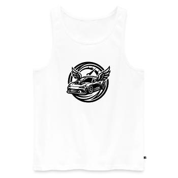 Auto Tuning Tacho - Männer Premium Bio Tank Top - Weiß - Vorne - AI Model Male 178 light (178cm)