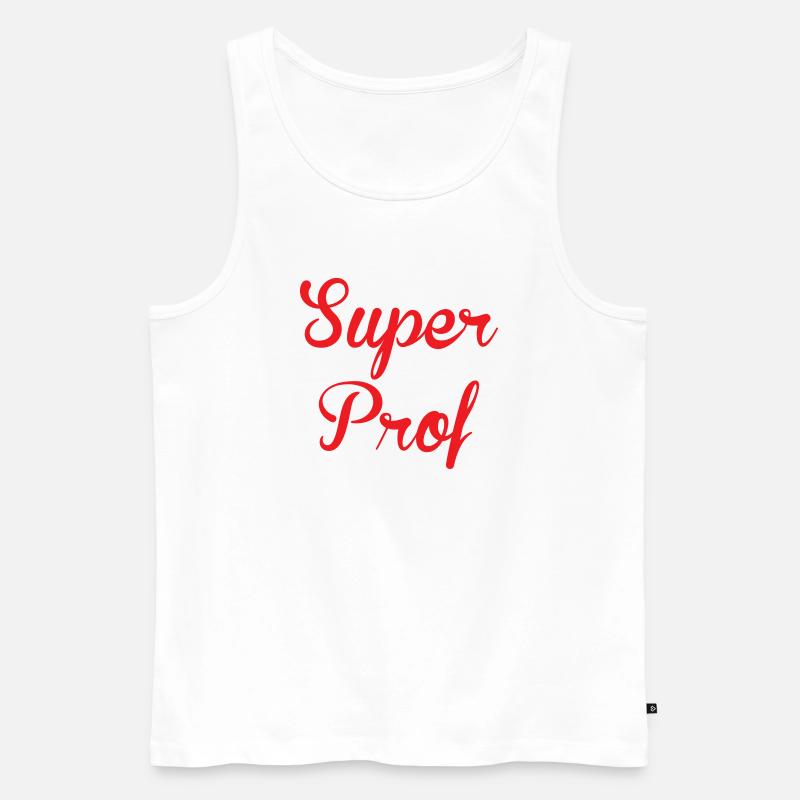 Superlehrerin: Elegantes Design der Lehrer! - Männer Premium Bio Tank Top - Weiß