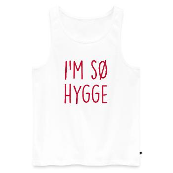Hygge Denmark Dänemark - Männer Premium Bio Tank Top - Weiß - Vorne - Michal (187cm)
