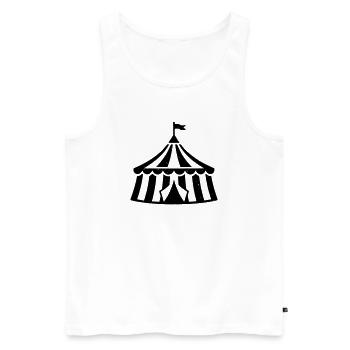 Zirkuszelt Zirkus Vintage Grunge - Männer Premium Bio Tank Top - Weiß - Vorne - Michal (187cm)
