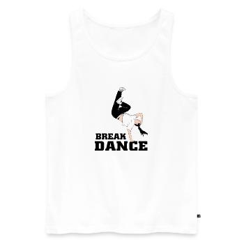 Breakdance - Breaking Sport - Männer Premium Bio Tank Top - Weiß - Vorne - AI Model Male 178 light (178cm)
