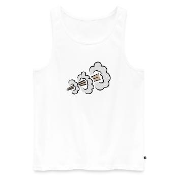 Loud Fart Explosion Funny Toilet Humor Comic Cloud - Men's Premium Organic Tank Top - white - Front - AI Model Male 178 light (178cm)