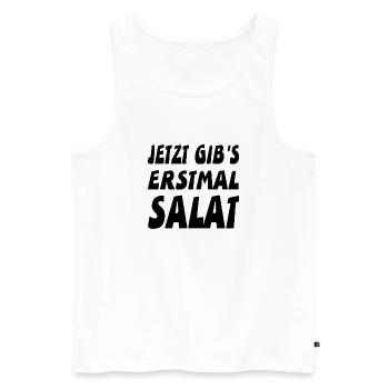 Salat - Männer Premium Bio Tank Top - Weiß - Vorne - Michal (187cm)