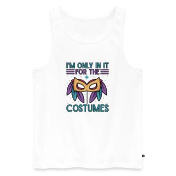 Musical Theatre I´m Only In For The Costumes - Männer Premium Bio Tank Top - Weiß - Vorne - Michal (187cm)