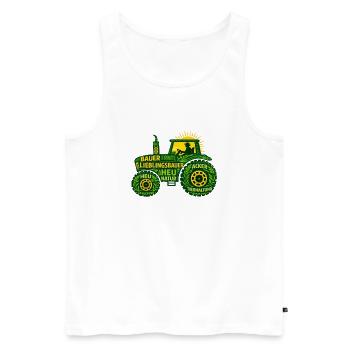 Lieblingsbauer Traktor Geschenk für Landwirte - Männer Premium Bio Tank Top - Weiß - Vorne - Michal (187cm)