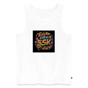 Kaleidoscope 50K Graffiti - Men's Premium Organic Tank Top - white - Front - Michal (187cm)