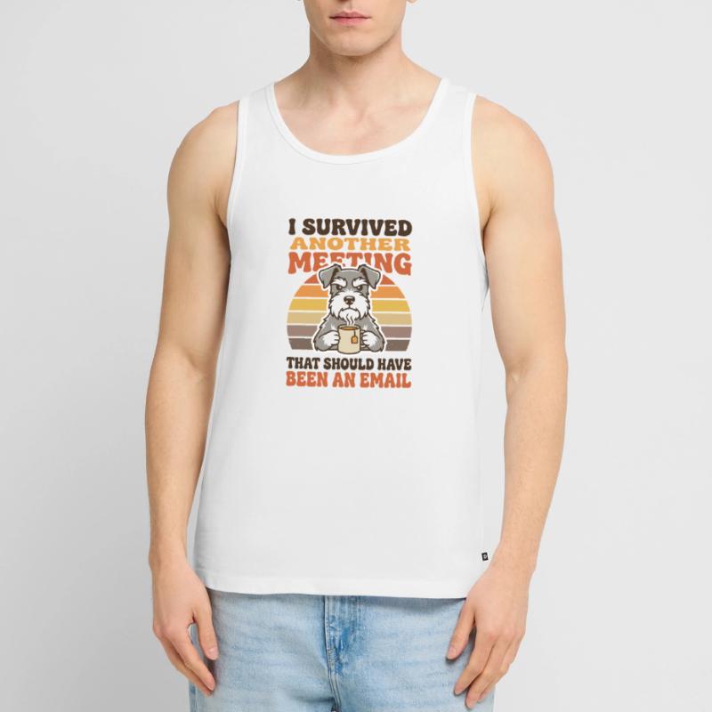 Hat ein weiteres Treffen überlebt. Eigentlich hätte es per E-Mail sein sollen. Männer Premium Bio Tank Top