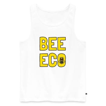 Bienen-Öko-Bienen-Gelber Pollen - Männer Premium Bio Tank Top - Weiß - Vorne - AI Model Male 178 light (178cm)