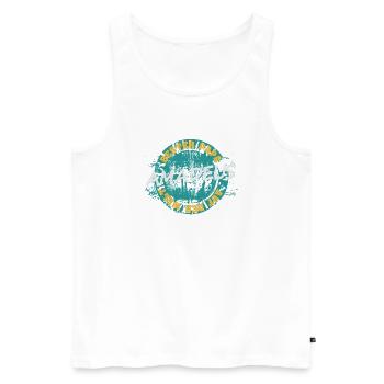Vater Amadeus - Männer Premium Bio Tank Top - Weiß - Vorne - Michal (187cm)