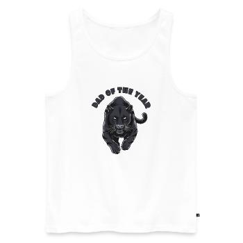 Vater des Jahres - Männer Premium Bio Tank Top - Weiß - Vorne - Michal (187cm)
