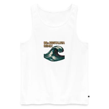 90s Remix Welle DJ Festival - Men's Premium Organic Tank Top - white - Front - Michal (187cm)