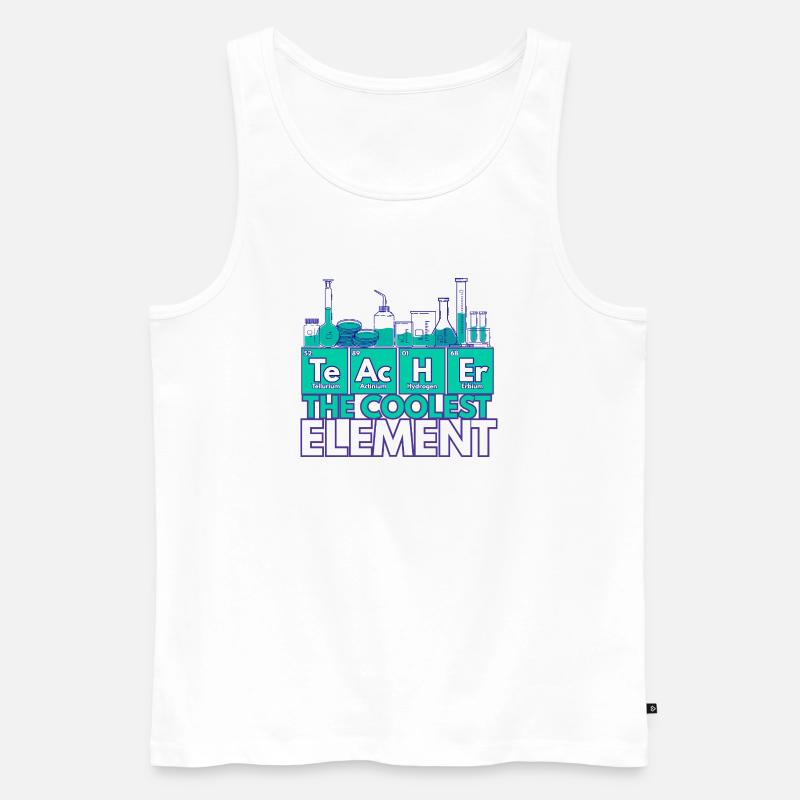 Lehrer – Das coolste Element | Chemiethema - Männer Premium Bio Tank Top - Weiß