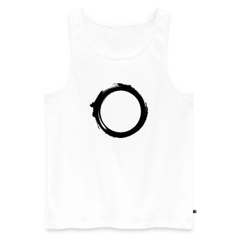 Black Hole Universe Silhouette Minimal Physics - Men's Premium Organic Tank Top - white - Front - Michal (187cm)
