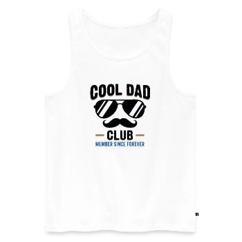 Cool Dad Club, Lustiges Vatertag Papa Shirt - Männer Premium Bio Tank Top - Weiß - Vorne - AI Model Male 178 light (178cm)
