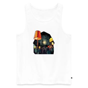 Festival Feeling Party Summer - Men's Premium Organic Tank Top - white - Front - AI Model Male 178 light (178cm)