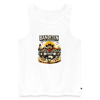 Banditen des Nordens Möwen Fischbrötchen Diebe - Männer Premium Bio Tank Top - Weiß - Vorne - Michal (187cm)