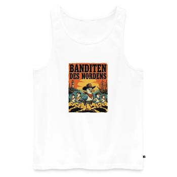 Banditen des Nordens Möwen Fischbrötchen Diebe - Männer Premium Bio Tank Top - Weiß - Vorne - AI Model Male 178 light (178cm)