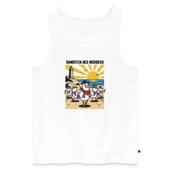 Banditen des Nordens Möwen Fischbrötchen Diebe - Männer Premium Bio Tank Top - Weiß - Vorne - Michal (187cm)