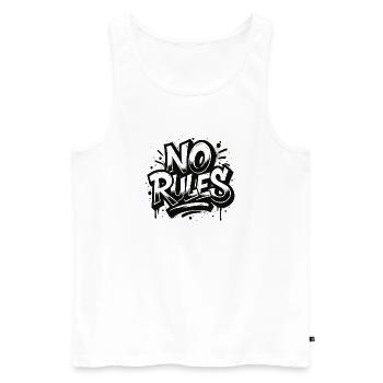 Design de graffiti sans règles - Débardeur bio Premium Homme - blanc - Devant - Michal (187cm)
