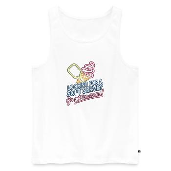 Pickleball Spieler Looking For Soft Serve Dinking - Männer Premium Bio Tank Top - Weiß - Vorne - AI Model Male 178 light (178cm)