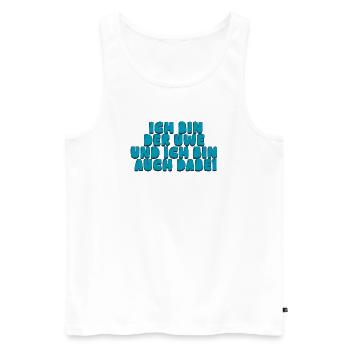 Ich bin der Uwe und ich bin auch dabei - Männer Premium Bio Tank Top - Weiß - Vorne - AI Model Male 178 light (178cm)