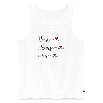 Krankenschwester - beste Krankenschwester - Männer Premium Bio Tank Top - Weiß - Vorne - Michal (187cm)