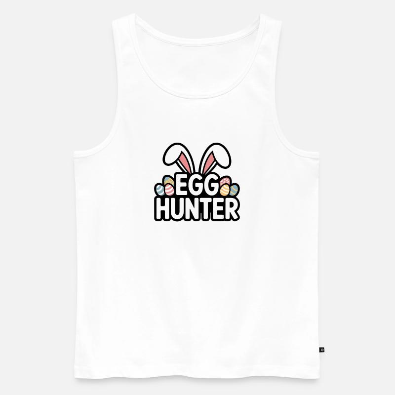 Egg Hunter Bunny – Conception de Pâques - Débardeur bio Premium Homme - blanc