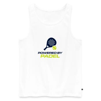 Propulsé par Padel Athlete Sport Club Design - Débardeur bio Premium Homme - blanc - Devant - AI Model Male 178 light (178cm)