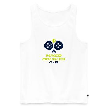 Conception des maillots de l’équipe de Padel du club de double mixte - Débardeur bio Premium Homme - blanc - Devant - AI Model Male 178 light (178cm)
