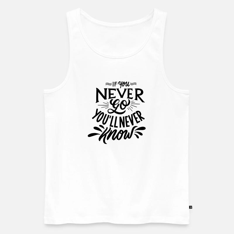 positiver Satz - Männer Premium Bio Tank Top - Weiß
