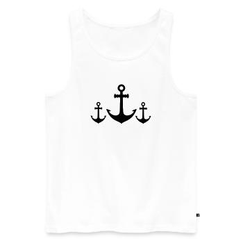 Anchor crew - Men's Premium Organic Tank Top - white - Front - Michal (187cm)