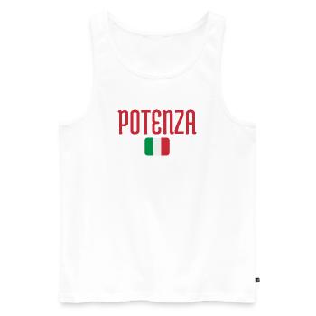 Potenza Italian Flag - Men's Premium Organic Tank Top - white - Front - Michal (187cm)