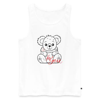 Teddy for you - Men's Premium Organic Tank Top - white - Front - AI Model Male 178 light (178cm)