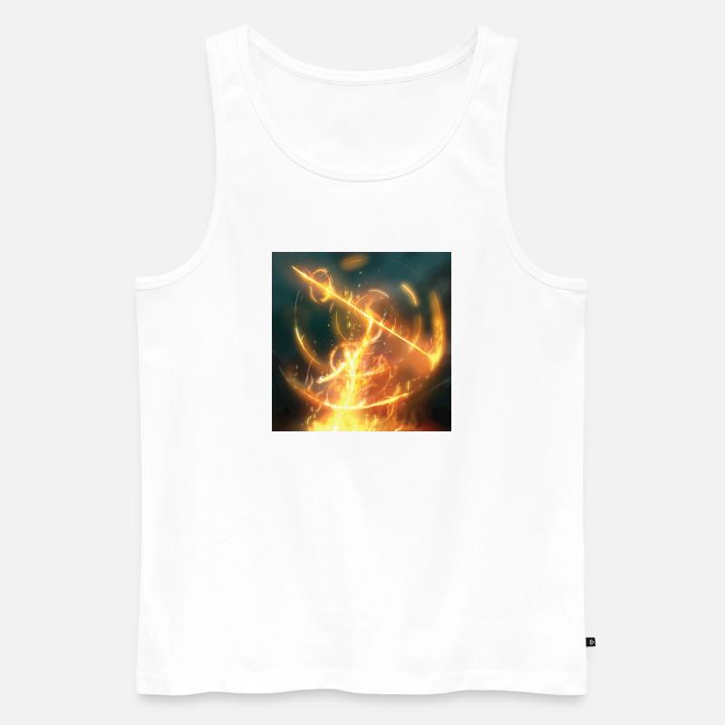 Fire Spear - Männer Premium Bio Tank Top - Weiß
