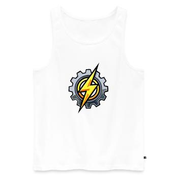 Gear Blitz – Electrical Engineering & Mechanics - Men's Premium Organic Tank Top - white - Front - Michal (187cm)