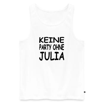 Julia - Männer Premium Bio Tank Top - Weiß - Vorne - Michal (187cm)