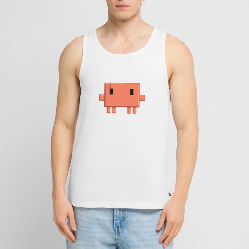 Claude Code Pixel AI Mascot Dev Sticker Men's Premium Organic Tank Top