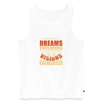 Drywall Drywall Builder Drywall Fitter - Men's Premium Organic Tank Top - white - Front - AI Model Male 178 light (178cm)