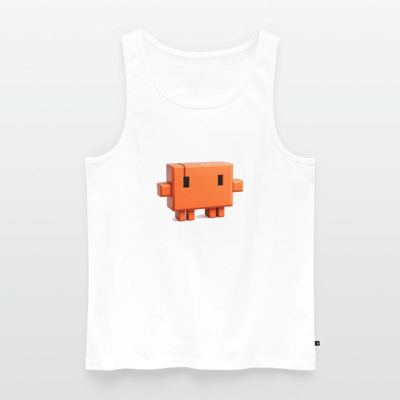 Claude Code Pixel 3D Mascot Cute Dev Sticker Débardeur bio Premium Homme