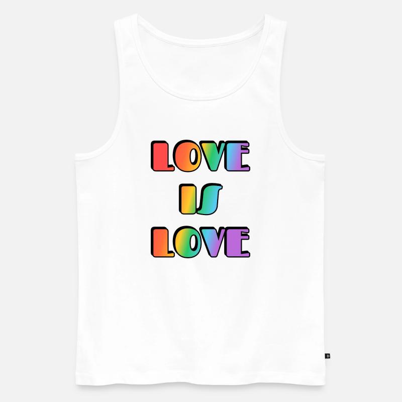 Liebe ist Liebe Regenbogen - Männer Premium Bio Tank Top - Weiß