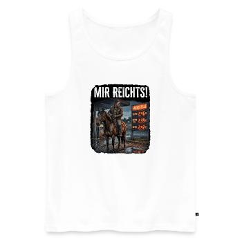 Sprit Preise Tanken Benzin - Männer Premium Bio Tank Top - Weiß - Vorne - AI Model Male 178 light (178cm)