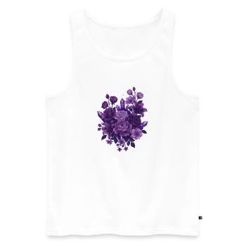 Violet Crystal Bouquet - Men's Premium Organic Tank Top - white - Front - Michal (187cm)